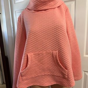 A sweatshirt with unique print and collar.